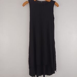 Michelle by Comune Atkinson Sleeveless Lace Up Shirt Dress Black Sz XSmall